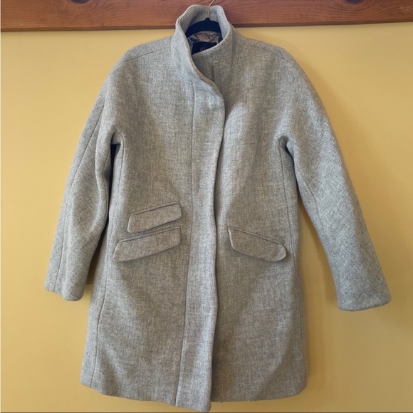 Grey (Heather Dusk) J Crew Cocoon Coat in Italian Stadium-Cloth Wool - Picture 2 of 7